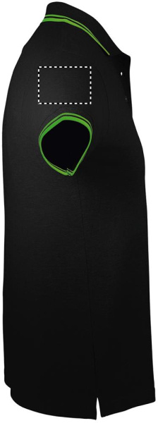 PASADENA Herren Polo 200g: Logoposition – rechter Ärmel