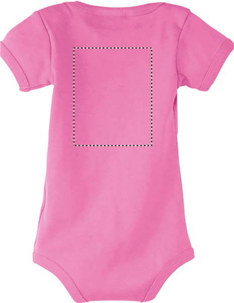 BAMBINO BABY BODYSUIT 180g: Logotypens placering – produktens baksida