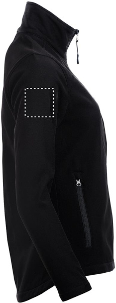 RACE WOMEN SS JAKA 280g: Logotipa izvietojums – labā piedurkne
