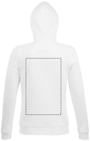SPIKE WOMEN ZIP KAUPES SVIEDRI: Logotipa izvietojums – izstrādājuma aizmugure