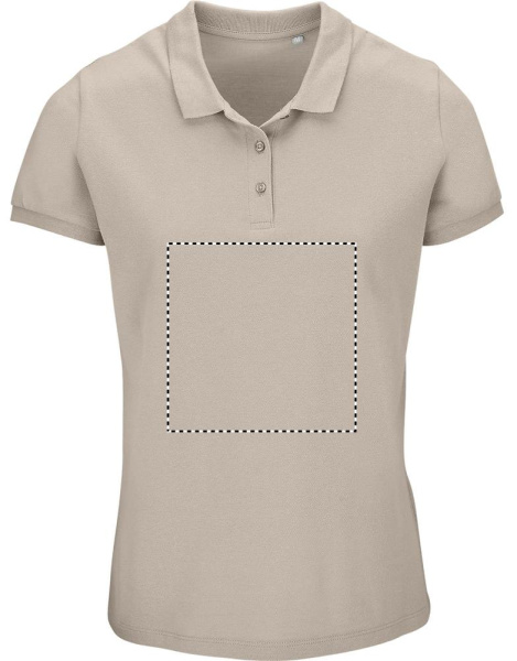 PLANET WOMEN Polo 170g: Logoposition – Vorderseite des Produkts
