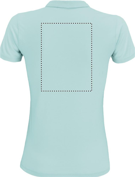 PLANET WOMEN Polo 170g: Logoposition – Rückseite des Produkts