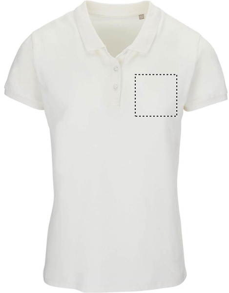 PLANET WOMEN Polo 170g: Logoposition – Brustmitte