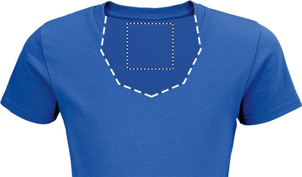 PIONEER BARN T-SHIRT 175g: Logotypens placering – produktens insida