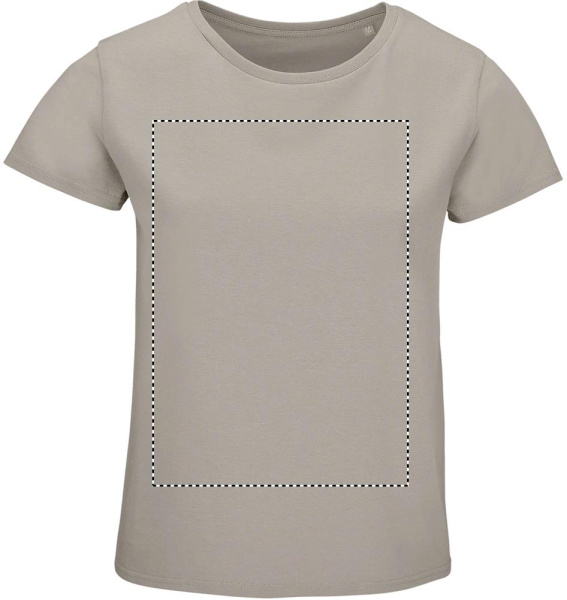 PIONEER WOMEN T-Shirt 175g: Место нанесения логотипа – передняя сторона изделия