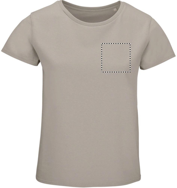 PIONEER WOMEN T-Shirt 175g: Место нанесения логотипа – по центру груди