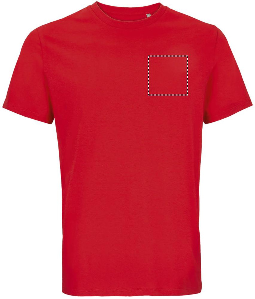 LEGEND T-Shirt Organic 175g: Место нанесения логотипа – по центру груди