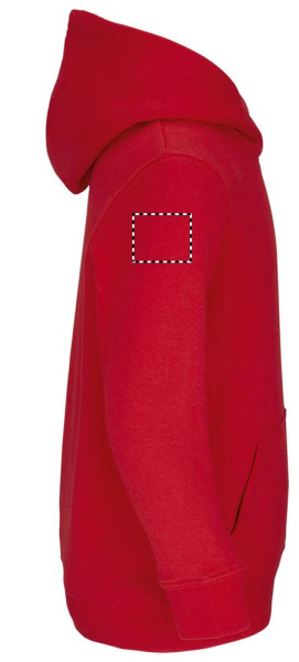 CONDOR KIDS Hooded Sweat: Logo position – right sleeve