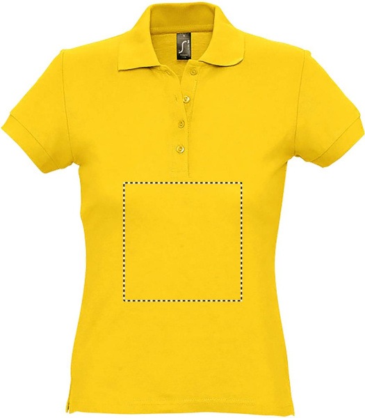 PASSION WOMEN POLO 170g: Logo asukoht – toote esikülg