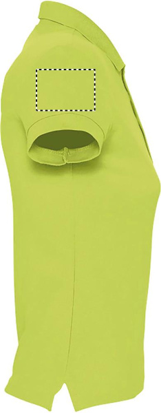PASSION WOMEN POLO 170g: Logo asukoht – parem varrukas