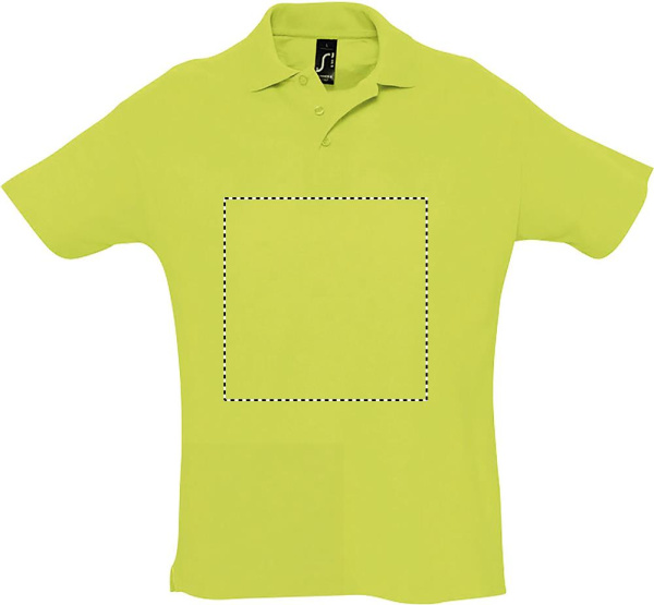 SUMMER II MEN Polo 170g: Logoposition – Vorderseite des Produkts