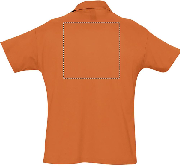 SUMMER II MEN Polo 170g: Logoposition – Rückseite des Produkts
