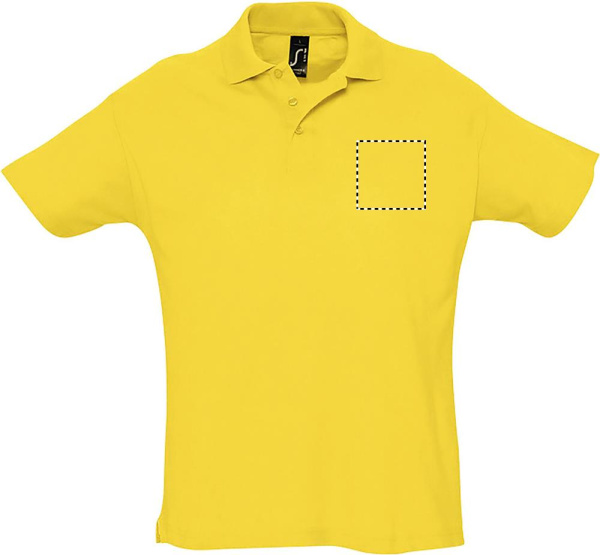 SUMMER II MEN Polo 170g: Logoposition – Brustmitte