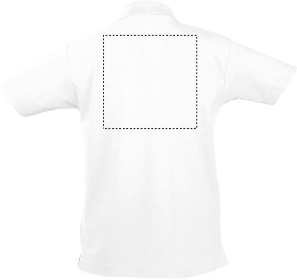 SUMMER II KIDS Polo 170g: Logotipa izvietojums – izstrādājuma aizmugure