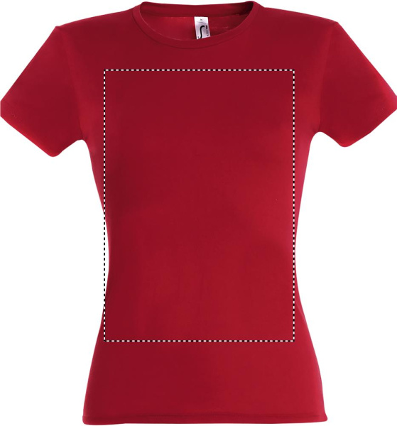 MISS WOMEN T-SHIRT 150g: Logo position – front of the product