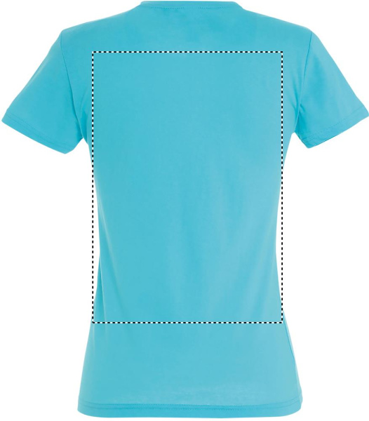 MISS WOMEN T-SHIRT 150g: Logo position – back of the product