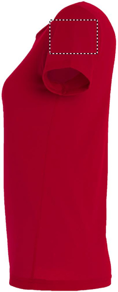 MISS WOMEN T-SHIRT 150g: Logo position – left sleeve
