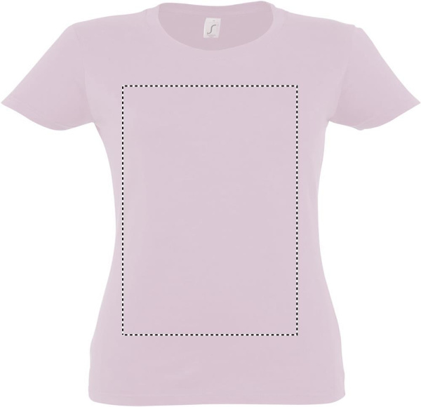 IMPERIAL WOMEN T-Shirt 190g: Logoposition – Vorderseite des Produkts