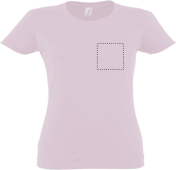 IMPERIAL WOMEN T-Shirt 190g: Logoposition – Brustmitte