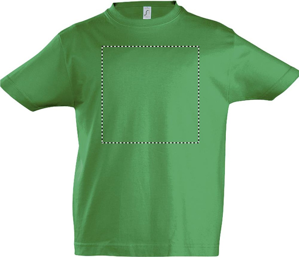IMPERIAL KINDERT-SHIRT 190g: Logoposition – Vorderseite des Produkts