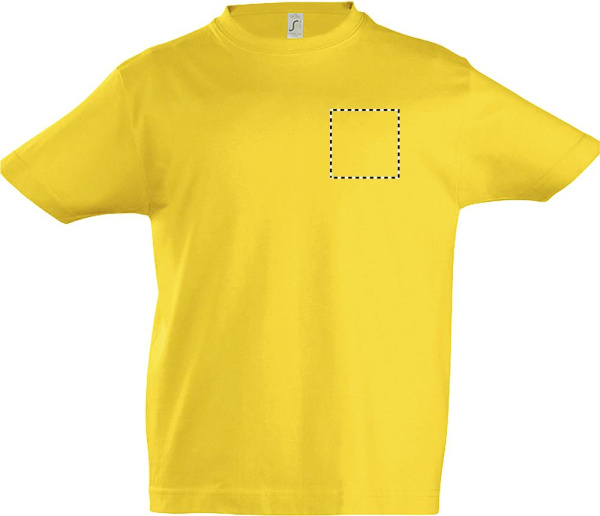 IMPERIAL KINDERT-SHIRT 190g: Logoposition – Brustmitte
