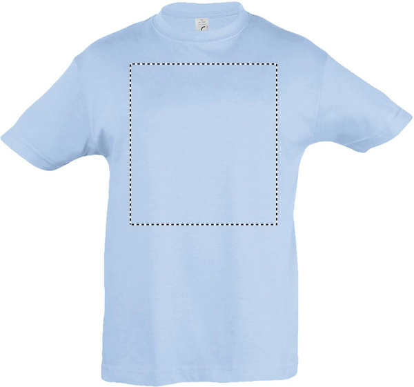 REGENT BARN T-SHIRT 150g: Logotypens placering – produktens framsida