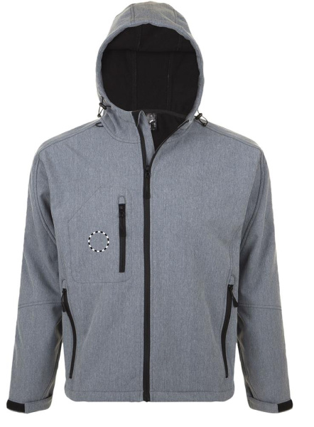 Męska kurtka softshell REPLAY 340 g: Logo position – pocket