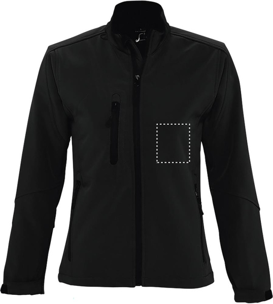 ROXY WOMEN SS JAKA 340g: Logotipa izvietojums – krūšu vidusdaļa