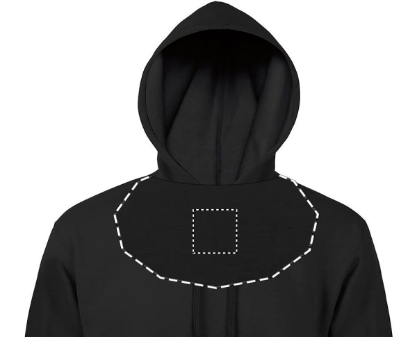 SNAKE Hood Sweater: Logotypens placering – produktens insida
