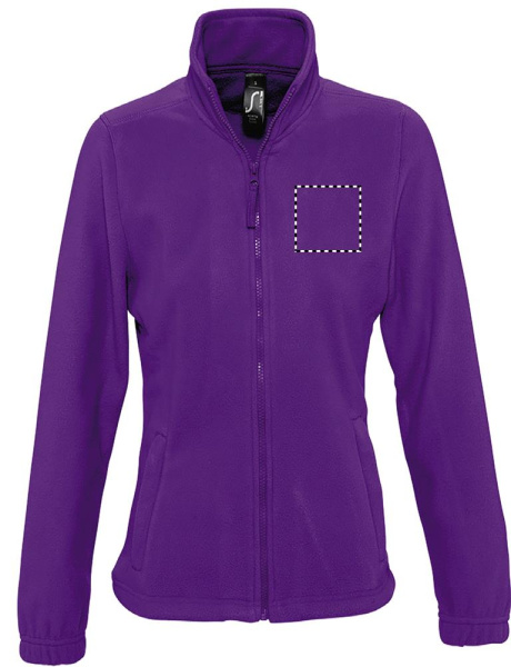 NORTH WOMEN FL JACKET 300g: Место нанесения логотипа – по центру груди