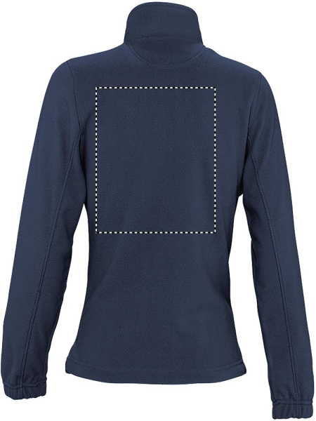 NORTH WOMEN FL JACKET 300g: Место нанесения логотипа – задняя сторона изделия