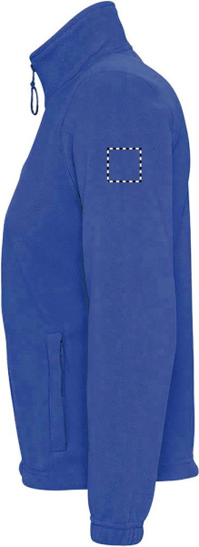 NORTH WOMEN FL JACKET 300g: Место нанесения логотипа – левый рукав
