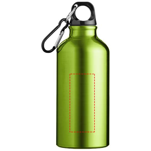 Oregon 400 ml:n alumiininen vesipullo karabiinikoukulla: Logon sijainti – tuotteen takaosa