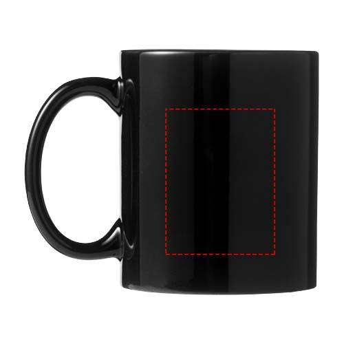 Santos 330 ml keramikmugg: Logotypens placering – produktens baksida