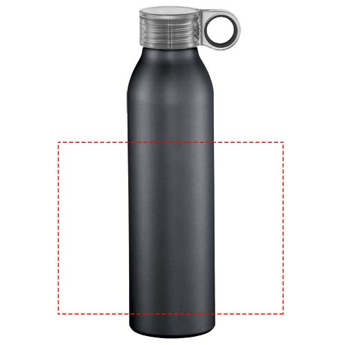 Grom vattenflaska i aluminium, 650 ml: Logotypens placering – runt produkten