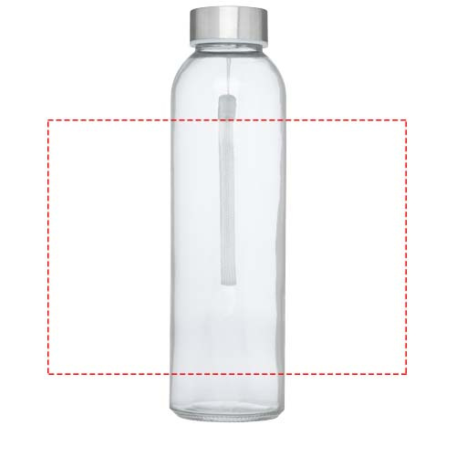 Bodhi 500 ml lasinen juomapullo: Logon sijainti – tuotteen ympäri