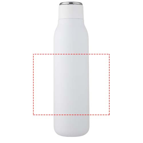 Marka 600 ml flaska med kopparvakuumisolering och metallögla: Logotypens placering – runt produkten