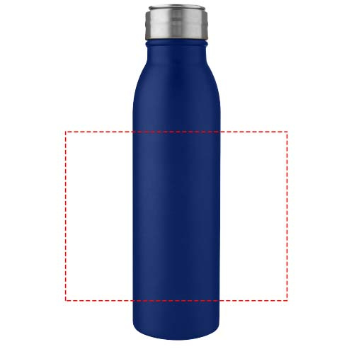 Harper 700 ml vattenflaska i rostfritt stål med metallögla: Logotypens placering – runt produkten