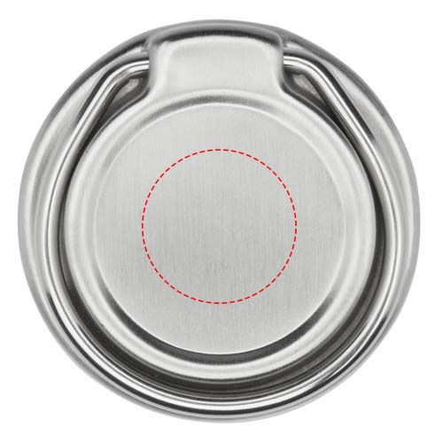 Harper 700 ml vattenflaska i rostfritt stål med metallögla: Logotypens placering – kork