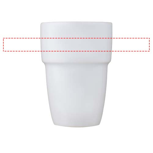 Staki dāvanu komplekts ar 4 sakraujamām 280 ml krūzēm: Logotipa izvietojums – 3. krūze