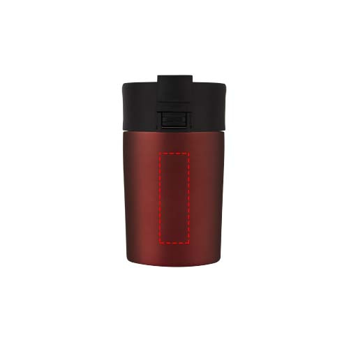 Jetta 180 ml termosmugg med kopparvakuumisolering: Logotypens placering – produktens framsida