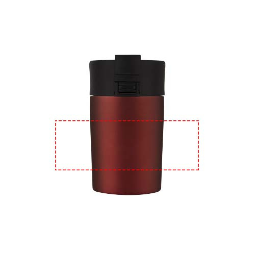 Jetta 180 ml termosmugg med kopparvakuumisolering: Logotypens placering – runt produkten