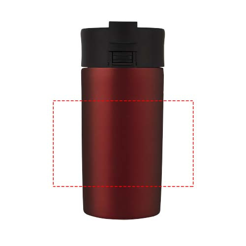 Jetta 330 ml termosmugg med kopparvakuumisolering: Logotypens placering – runt produkten