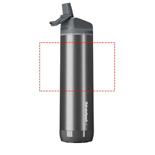 Bouteille à eau intelligente en acier inoxydable 620 ml à isolation sous vide HidrateSpark® PRO: Emplacement du logo – autour du produit