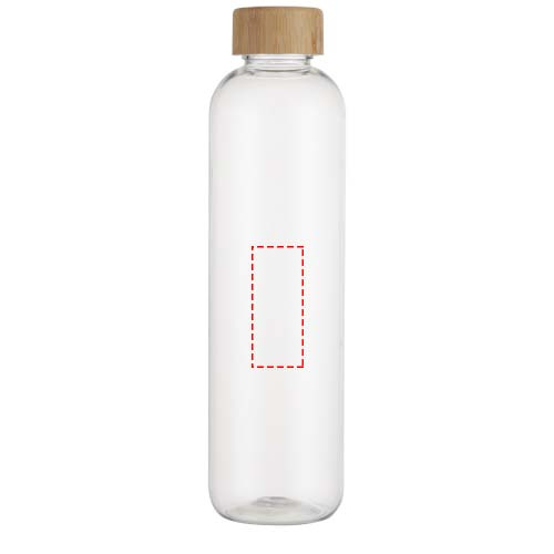 Ziggs 1000 ml pārstrādāta plastmasas ūdens pudele: Logotipa izvietojums – izstrādājuma priekšpuse