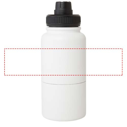 Dupeca 840 ml RCS sertificēta nerūsējošā tērauda izolēta sporta pudele: Logotipa izvietojums – apkārt izstrādājumam