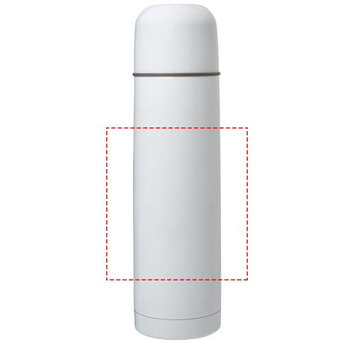 Sullivan 750 ml RCS sertificēta pārstrādāta nerūsējošā tērauda vakuumizolēta kolba: Logotipa izvietojums – apkārt izstrādājumam
