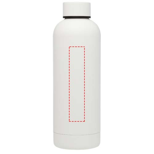 Spyruoklinis 500 ml RCS sertifikuotas perdirbto nerūdijančio plieno vario vakuuminis butelis: Logotipo vieta – gaminio priekinė pusė