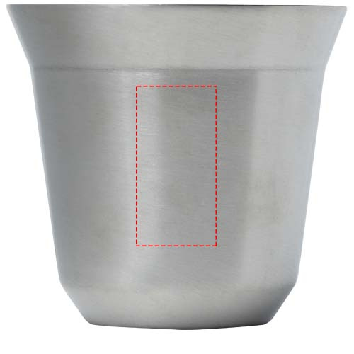 Duo set med RCS-certifierade espressokoppar i rostfritt stål, 80 ml: Logotypens placering – 1:a koppen