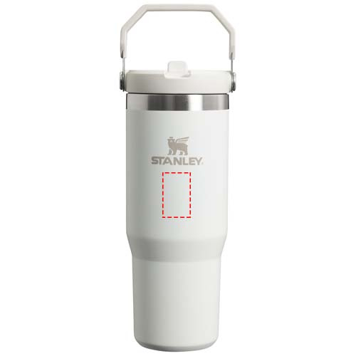 Stanley 890 ml IceFlow™ termosmugg med uppfällbart sugrör: Logotypens placering – produktens framsida
